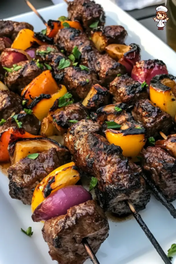 Easy Marinated Beef Kabobs Recipe  Juicy Grilled Steak & Veggies