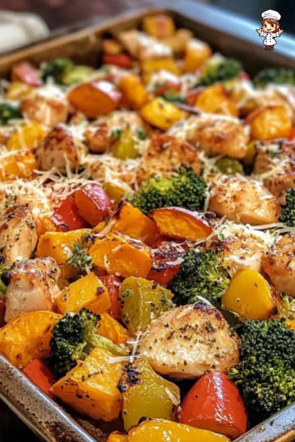 Easy Sheet Pan Chicken and Rainbow Vegetables – Healthy One-Pan Dinner