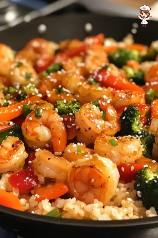 Healthy Cauliflower Rice Stir Fry with Shrimp – Quick & Flavorful Low-Carb Dinner