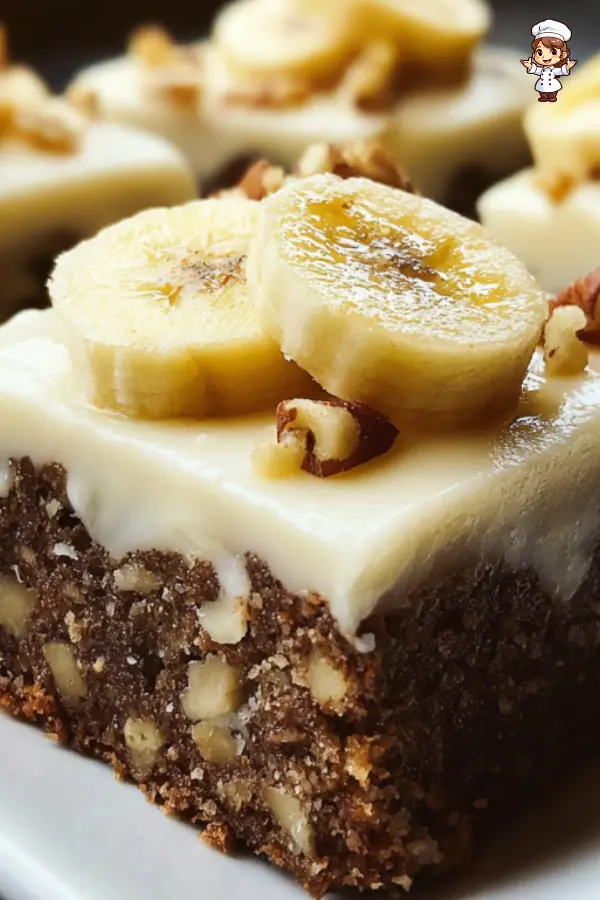 How to Make Banana Brownies with Vanilla Frosting 