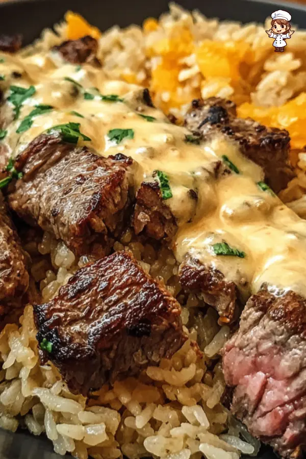 How to Make Cheesy Steak and Rice