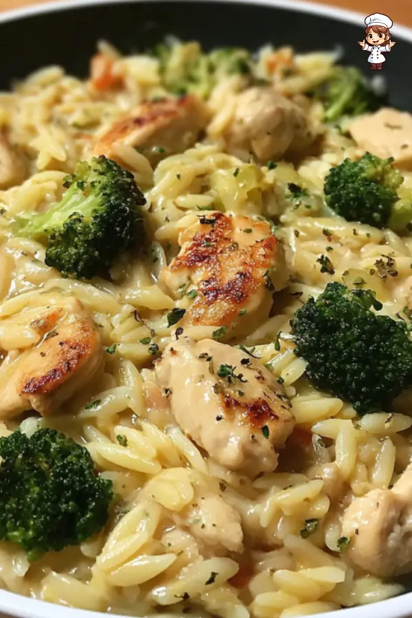 How to Make Creamy Chicken Orzo with Broccoli