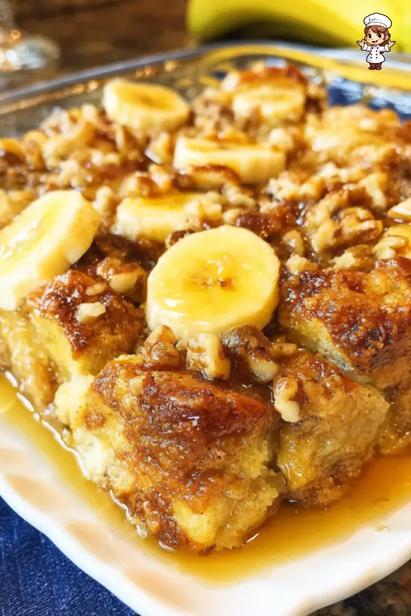 How to Make Overnight Baked Banana French Toast Casserole 