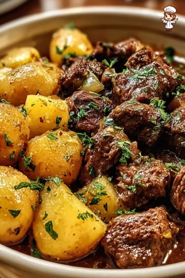 How to Make Slow Cooker Garlic Butter Beef Bites & Potatoes