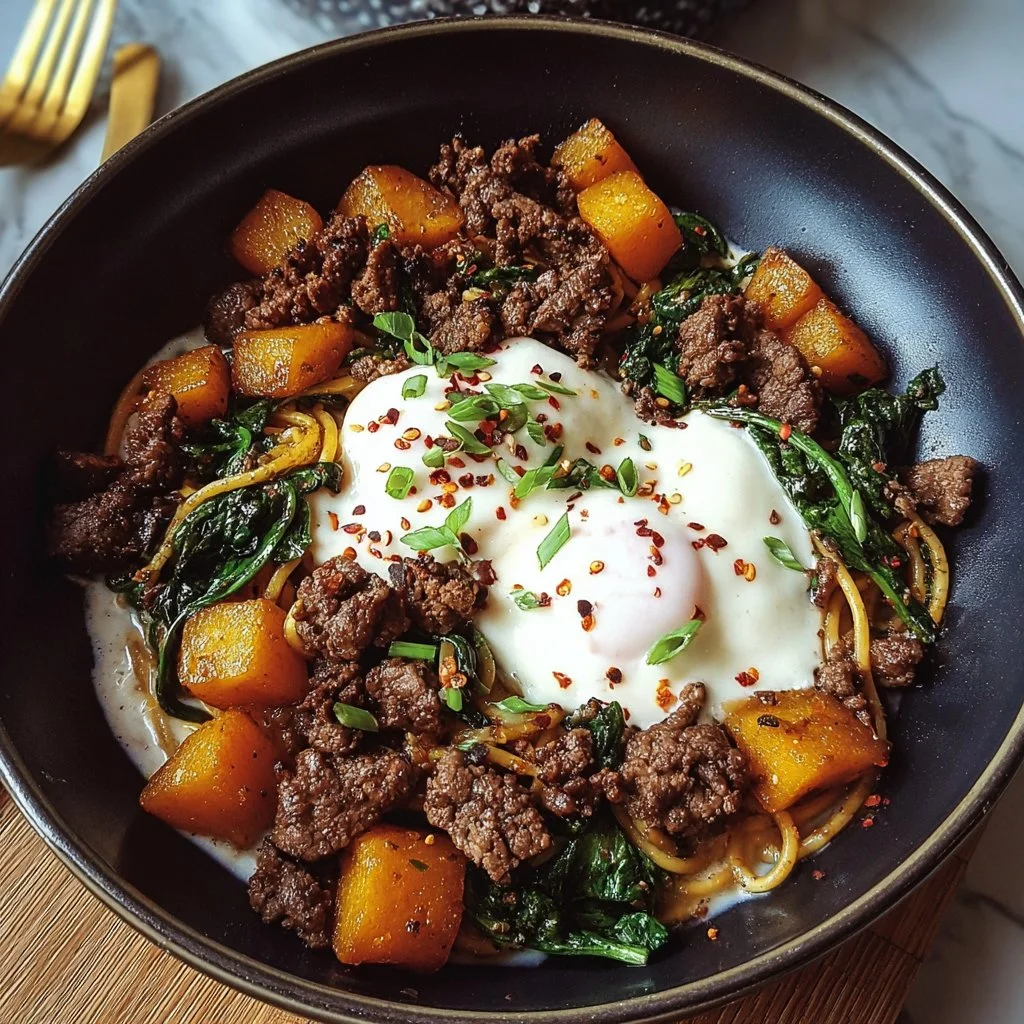 Gochujang Beef Noodle Stir-Fry with colorful vegetables and savory sauce