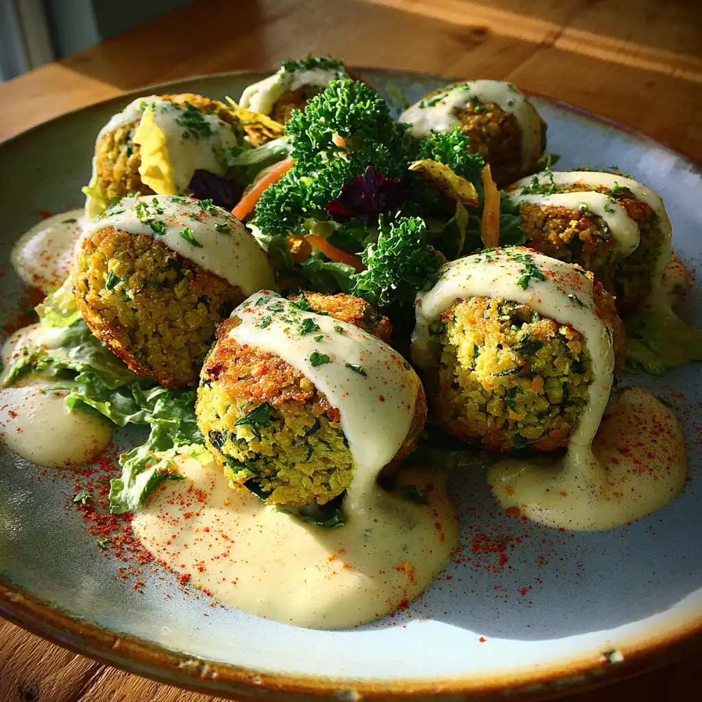 Baked Falafel with Tahini Sauce Recipe