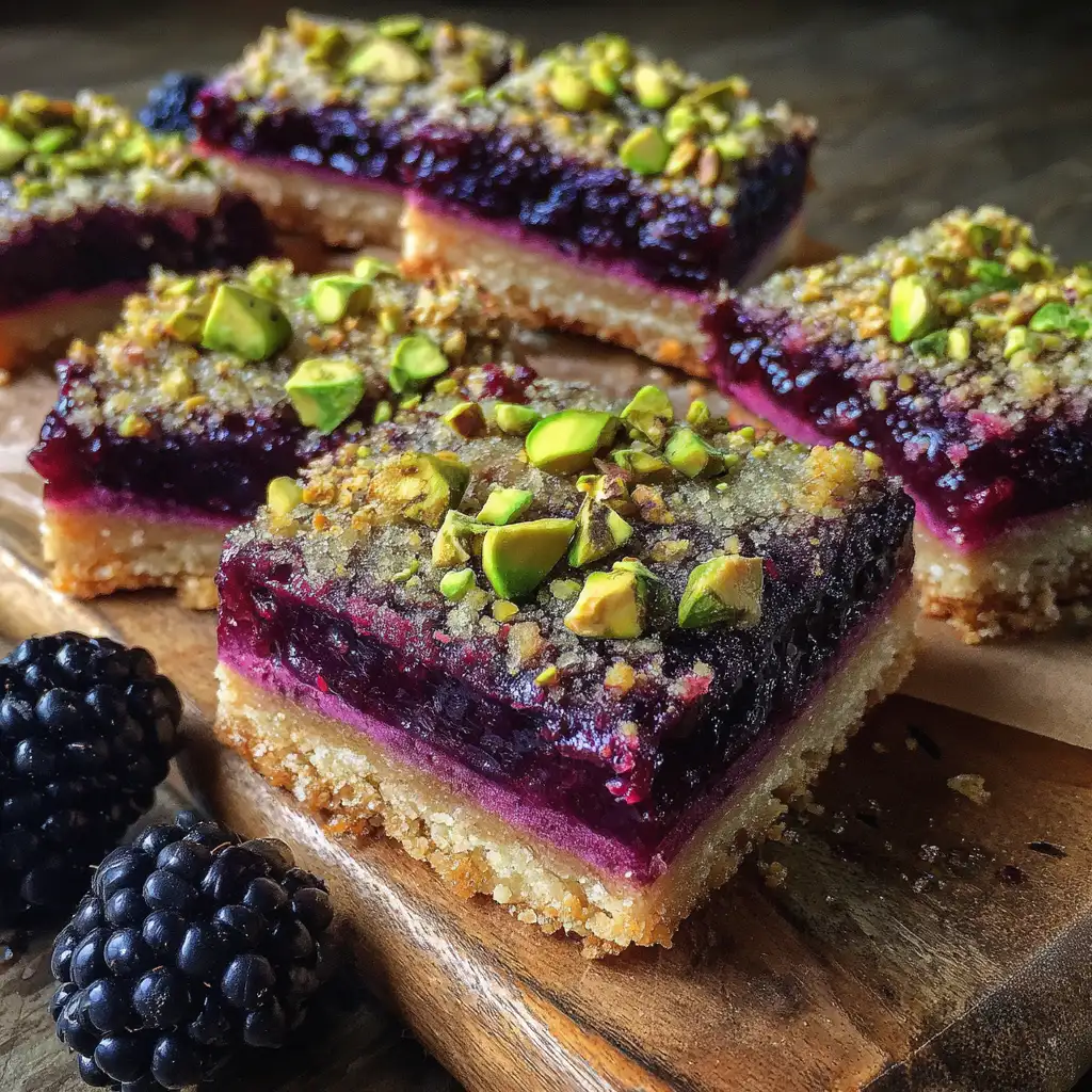 Blackberry Pistachio Dessert Bars Recipe