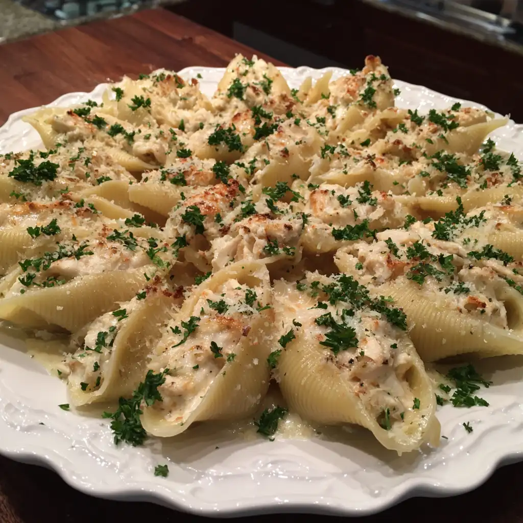 Chicken Alfredo Stuffed Shells Recipe