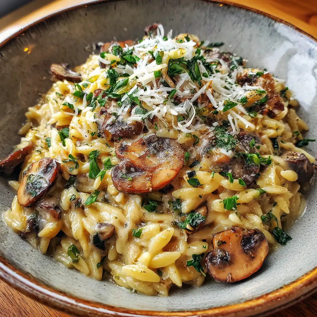 Creamy Mushroom Orzo Recipe