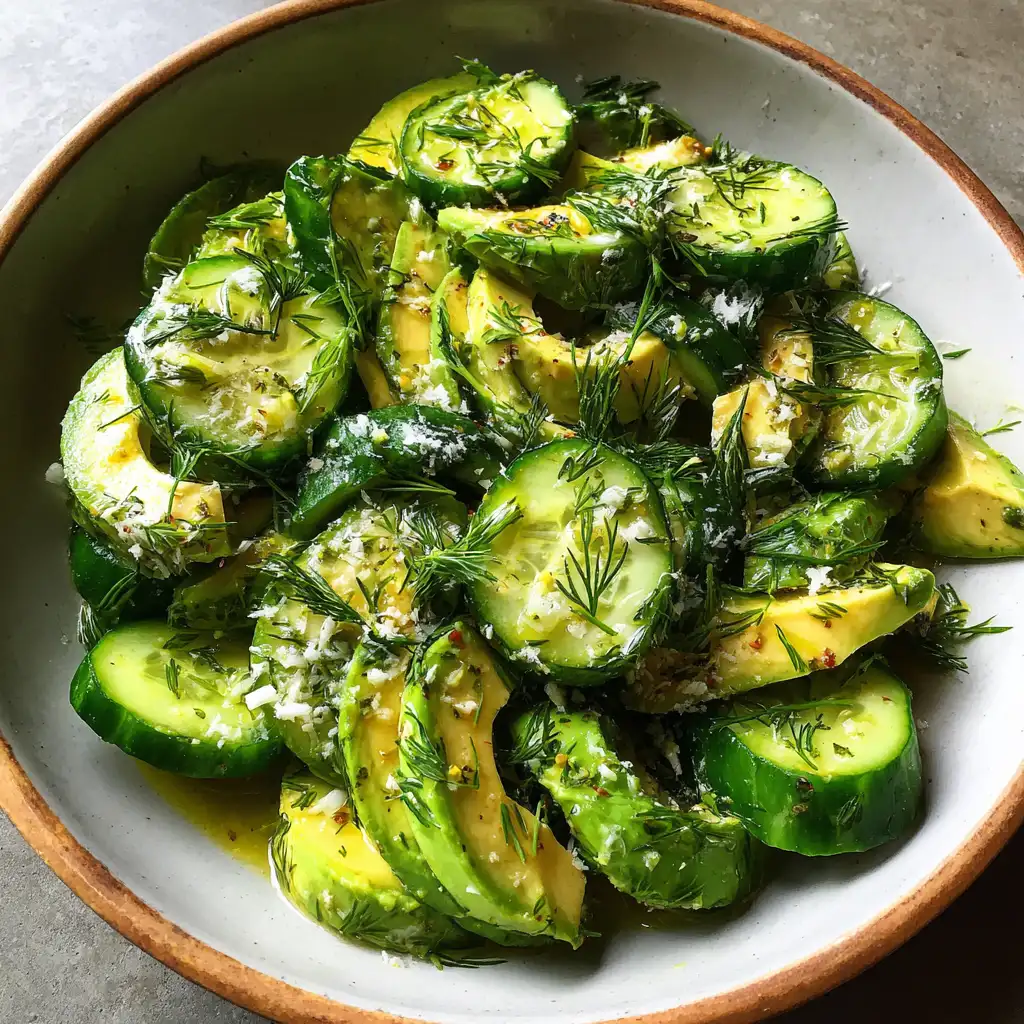 Cucumber Avocado Salad with Dill