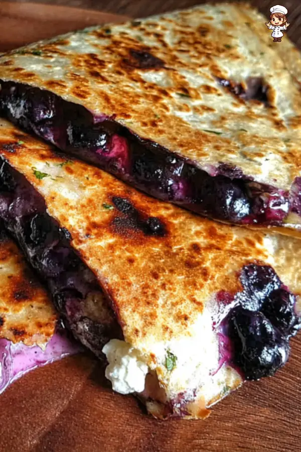 How to Make Blueberry Cream Cheese Quesadilla