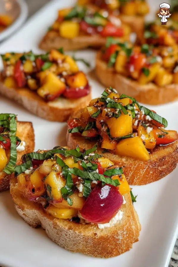 How to Make Peach Bruschetta