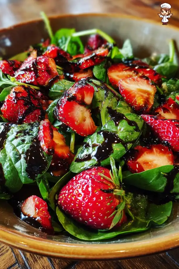Ingredients for Strawberry Spinach Salad with Balsamic Glaze Recipe