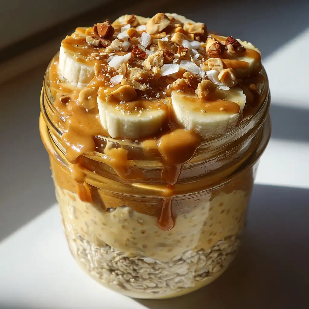 Peanut Butter Banana Overnight Oats Recipe