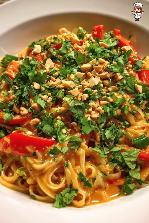 Preparation of Thai Peanut Noodles Recipe