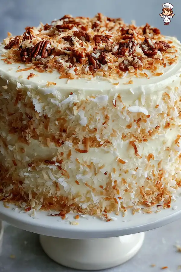 Preparation of White German Chocolate Cake Recipe