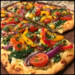 Rainbow Veggie Flatbread Pizza Recipe