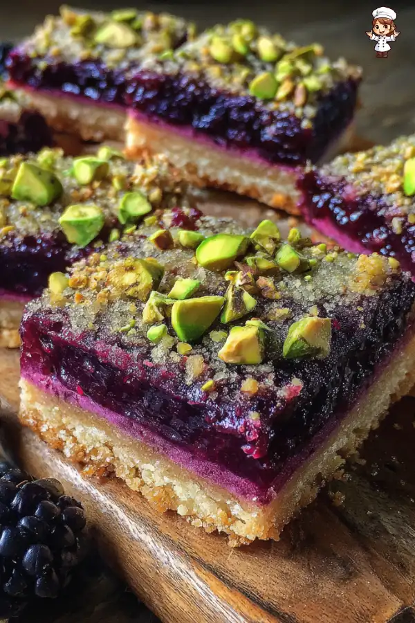 Step-by-Step Preparation of Blackberry Pistachio Dessert Bars Recipe