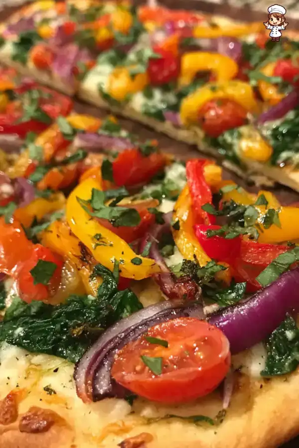 Step-by-Step Preparation of Rainbow Veggie Flatbread Pizza Recipe