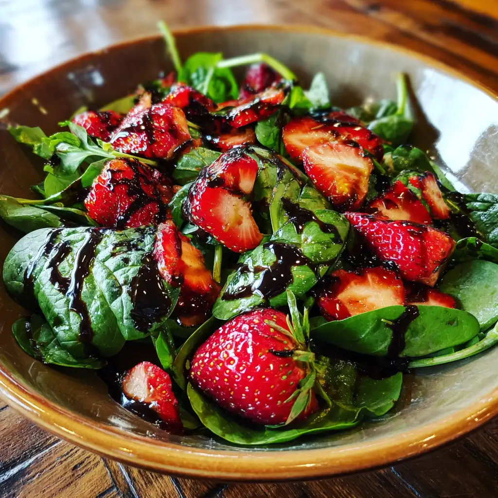 Strawberry Spinach Salad with Balsamic Glaze Recipe