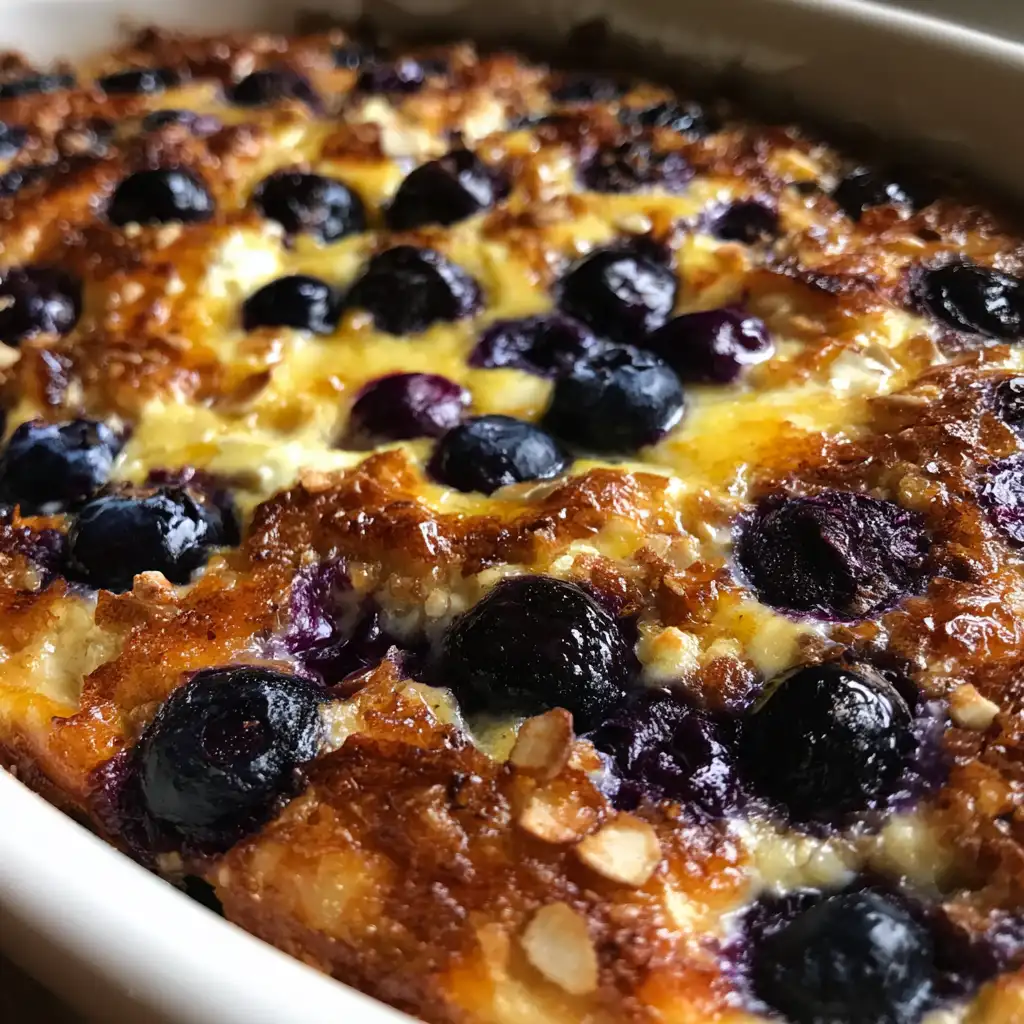 Blueberry Cottage Cheese Breakfast Bake