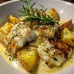 Cod and Potatoes in Rosemary Cream Sauce