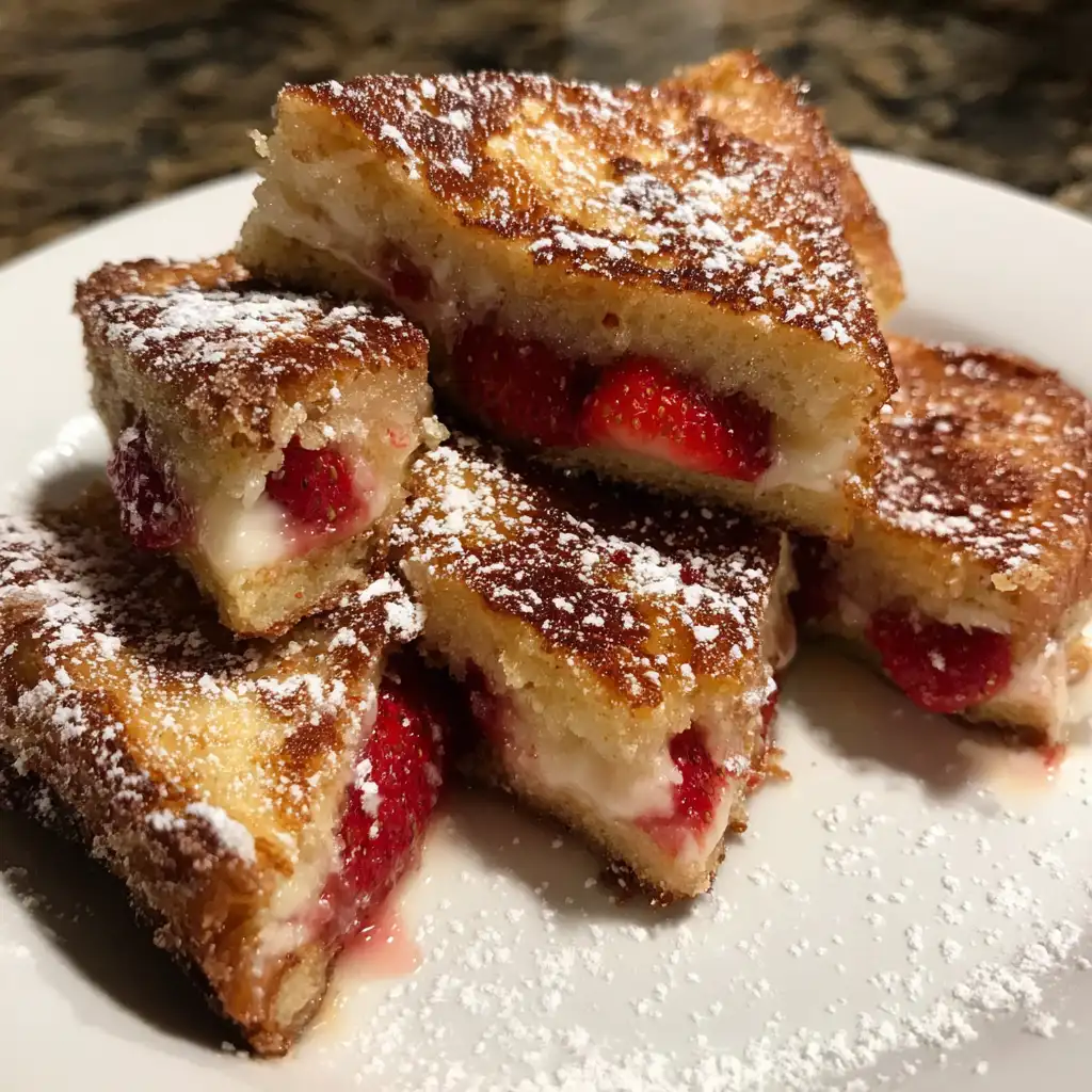 Fried Strawberry Cheesecake Sandwiches