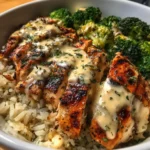 Grilled Chicken Broccoli Bowls with Garlic Sauce