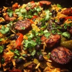 Hearty Black Beans and Rice with Sausage