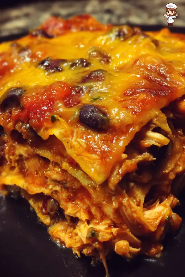 Preparation of Crockpot Chicken Enchiladas Casserole