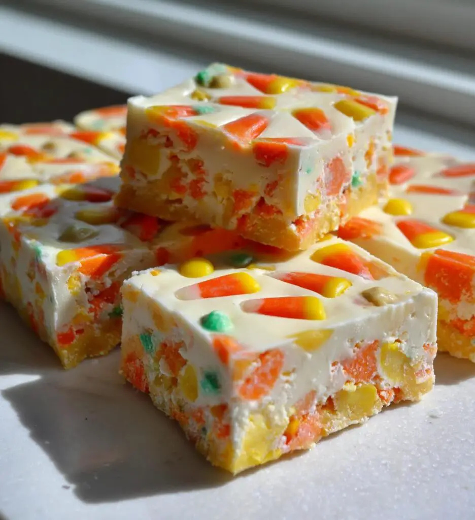 Candy Corn Fudge Bars