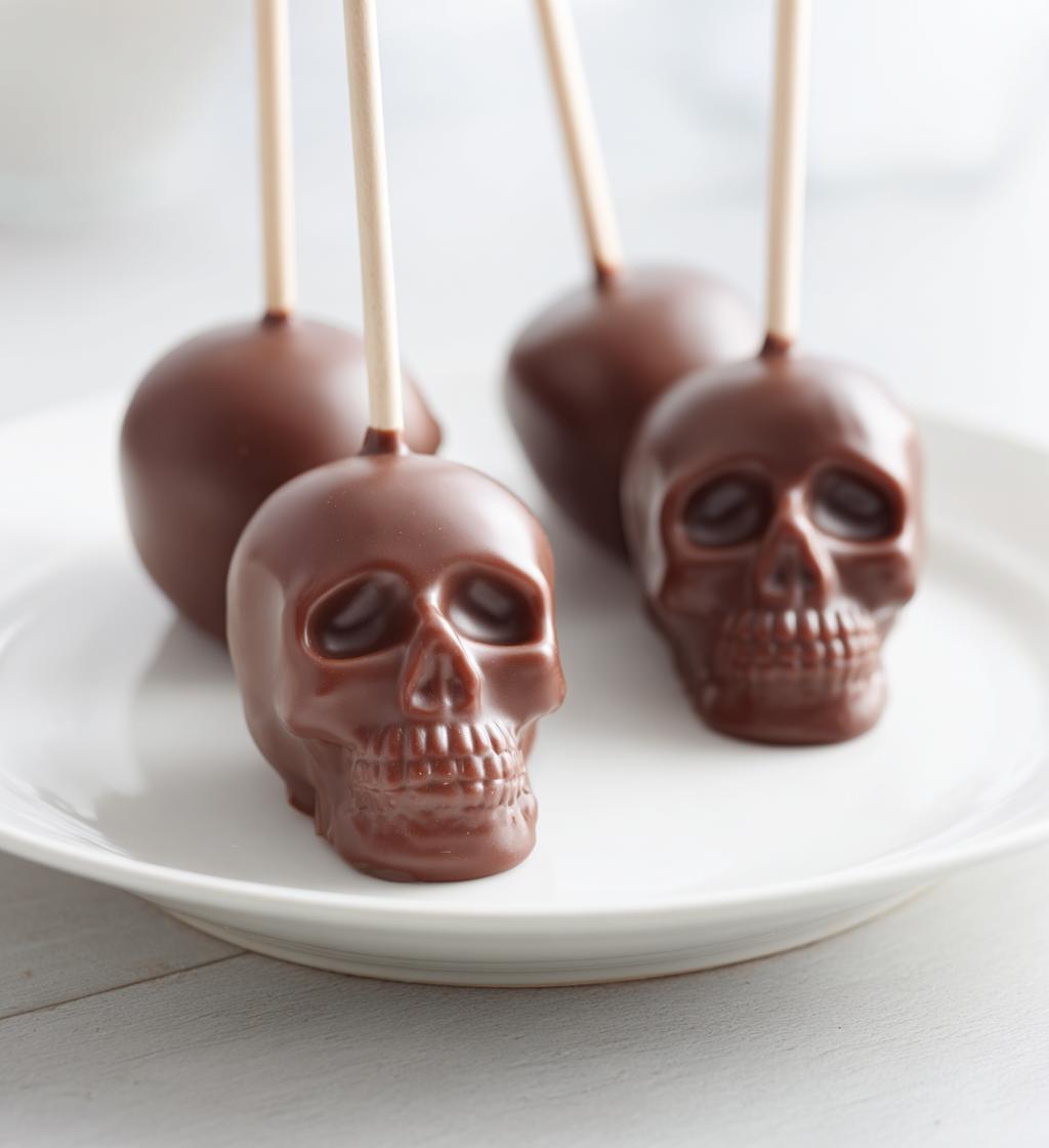 Chocolate Skull Pops