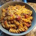 Creamy Rotel Pasta with Ground Beef