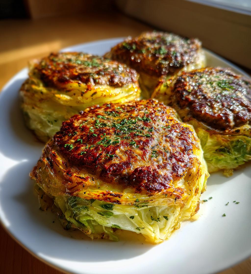Oven-Baked Cabbage Burgers - detail 1