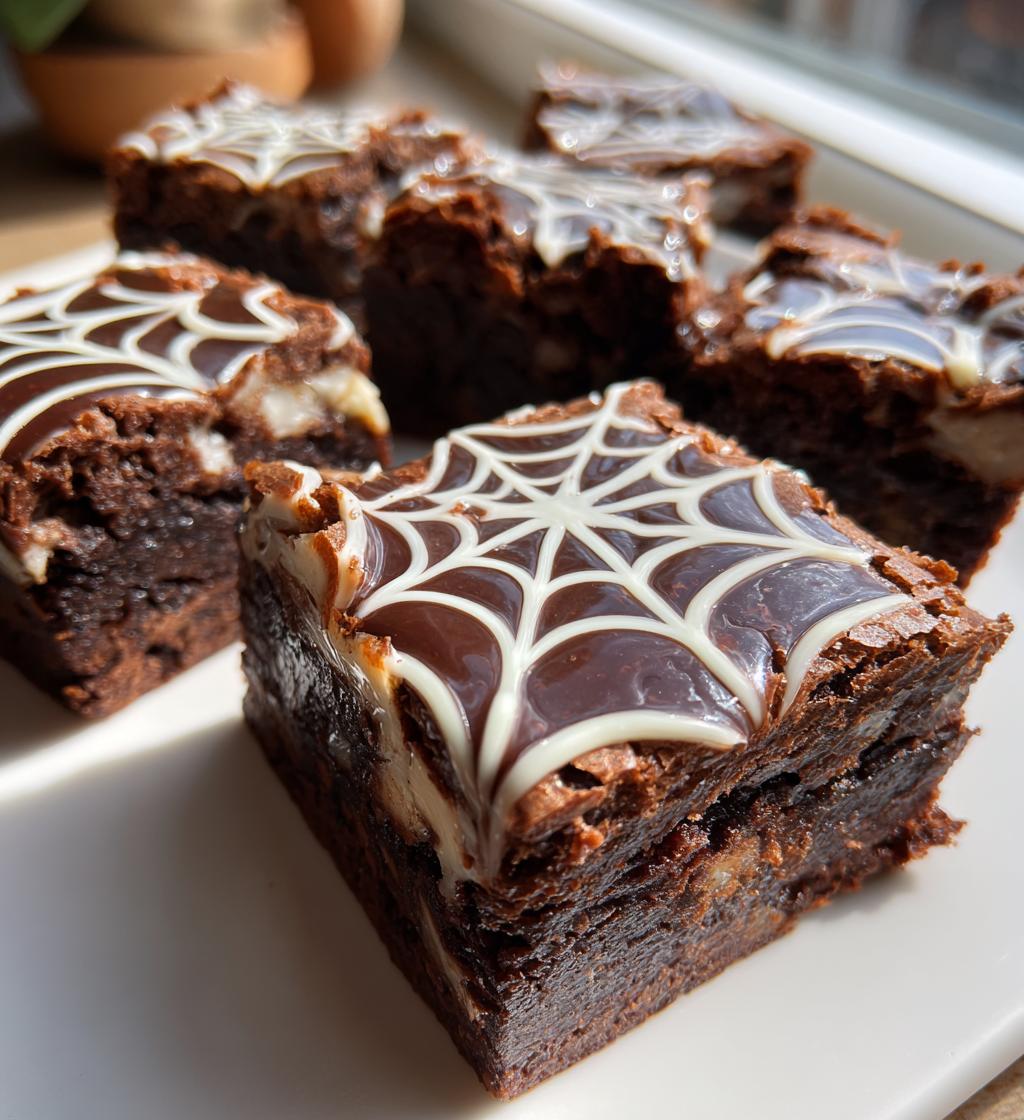 Spiderweb Brownies
