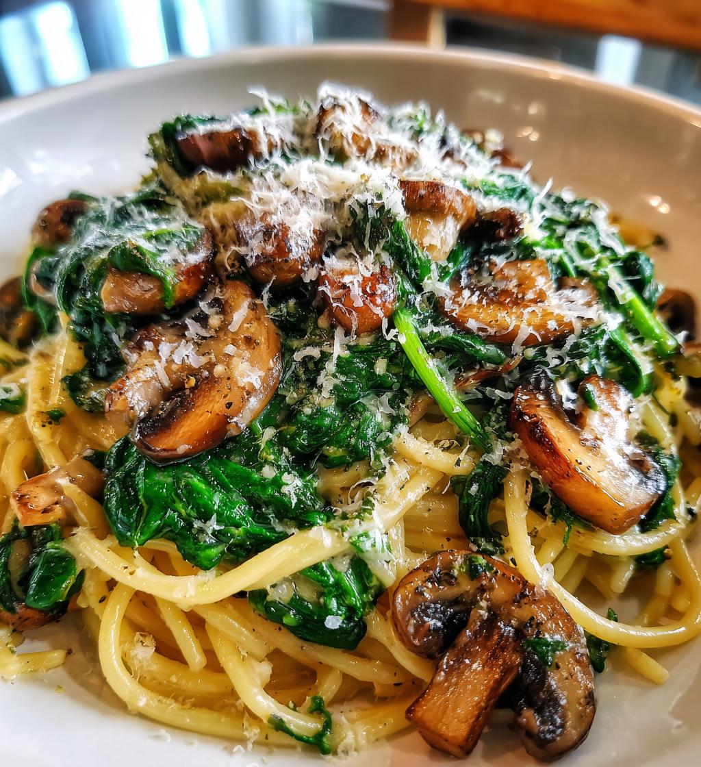 Spinach Mushroom Pasta