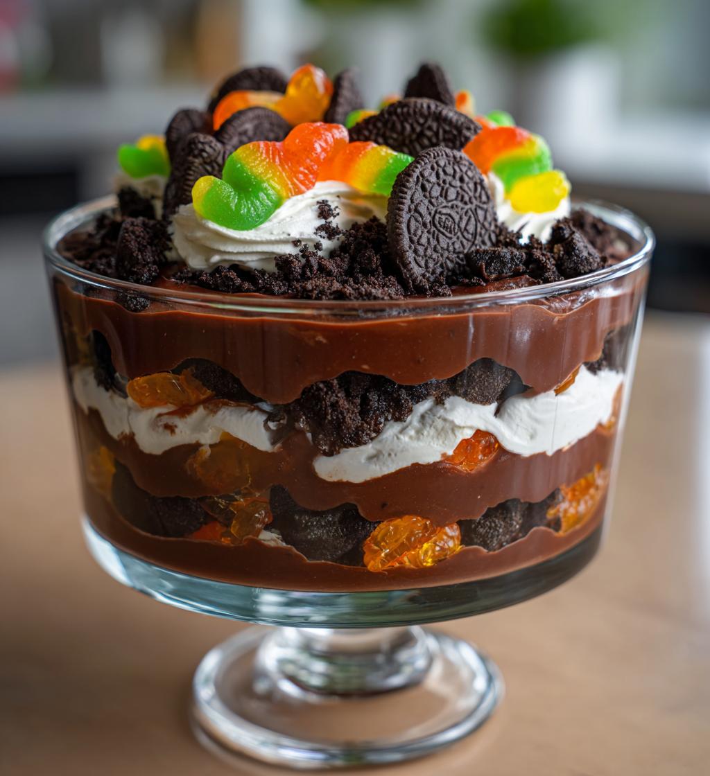 Spooky Chocolate Graveyard Trifle - detail 1