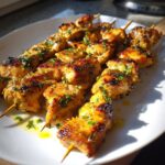 air fryer lemon pepper chicken skewers