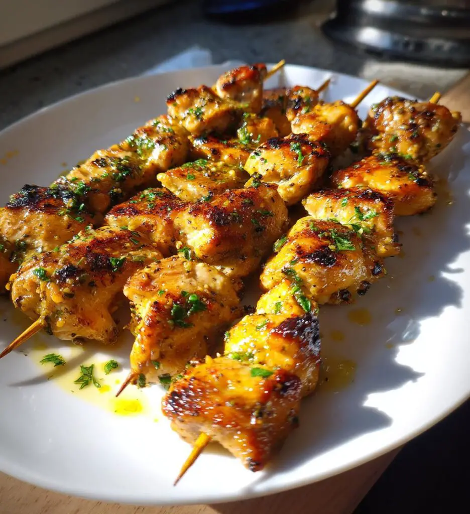 air fryer lemon pepper chicken skewers