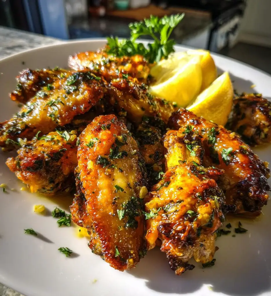 baked lemon garlic chicken wings
