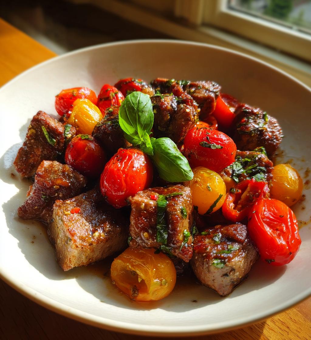 balsamic roasted pork skillet nuggets - detail 1