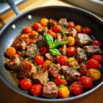 balsamic roasted pork skillet nuggets