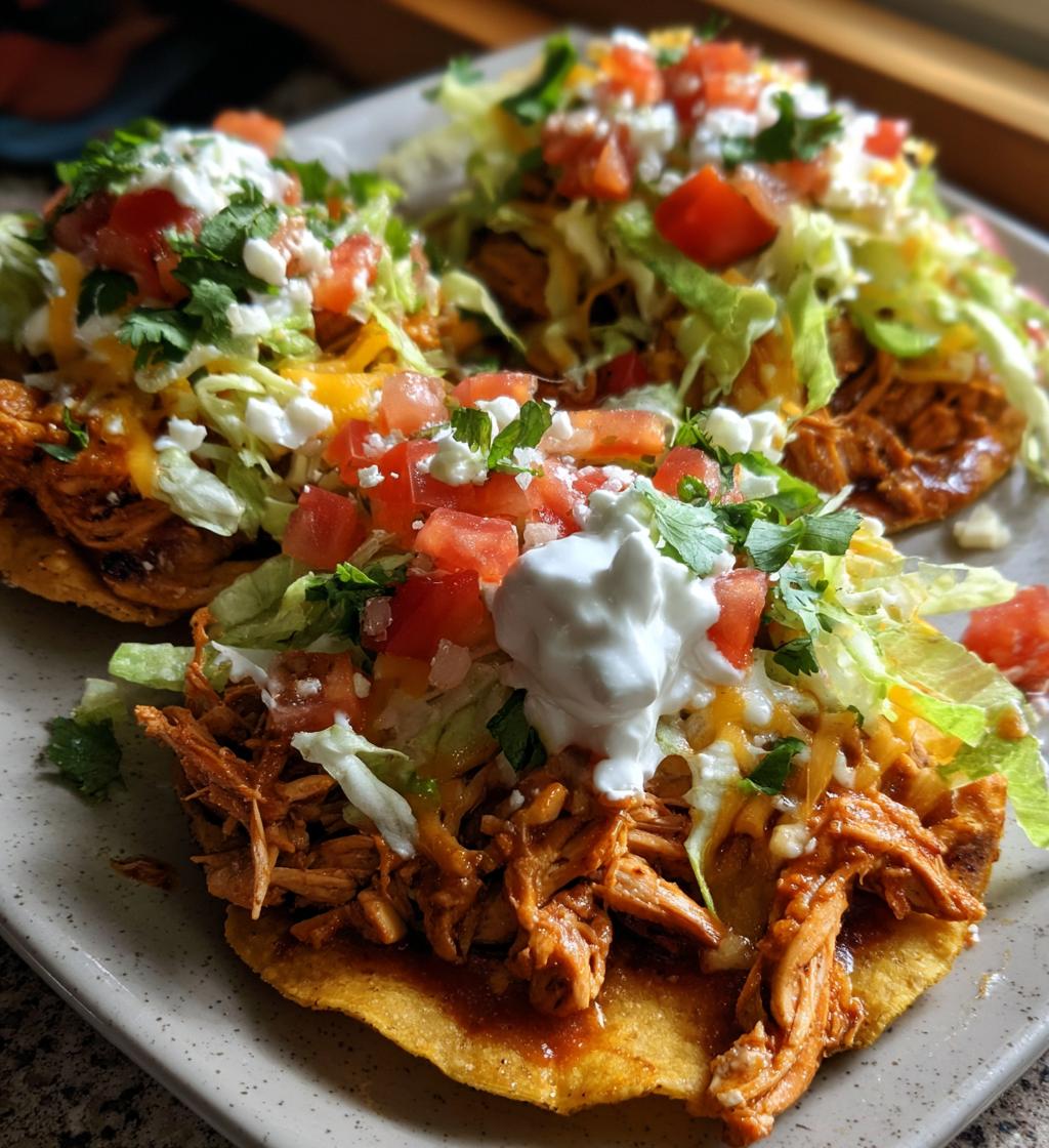 bbq chicken tostadas - detail 1