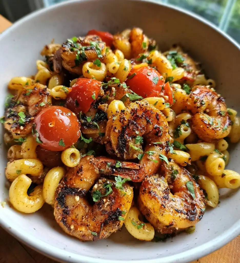 blackened shrimp cavatappi