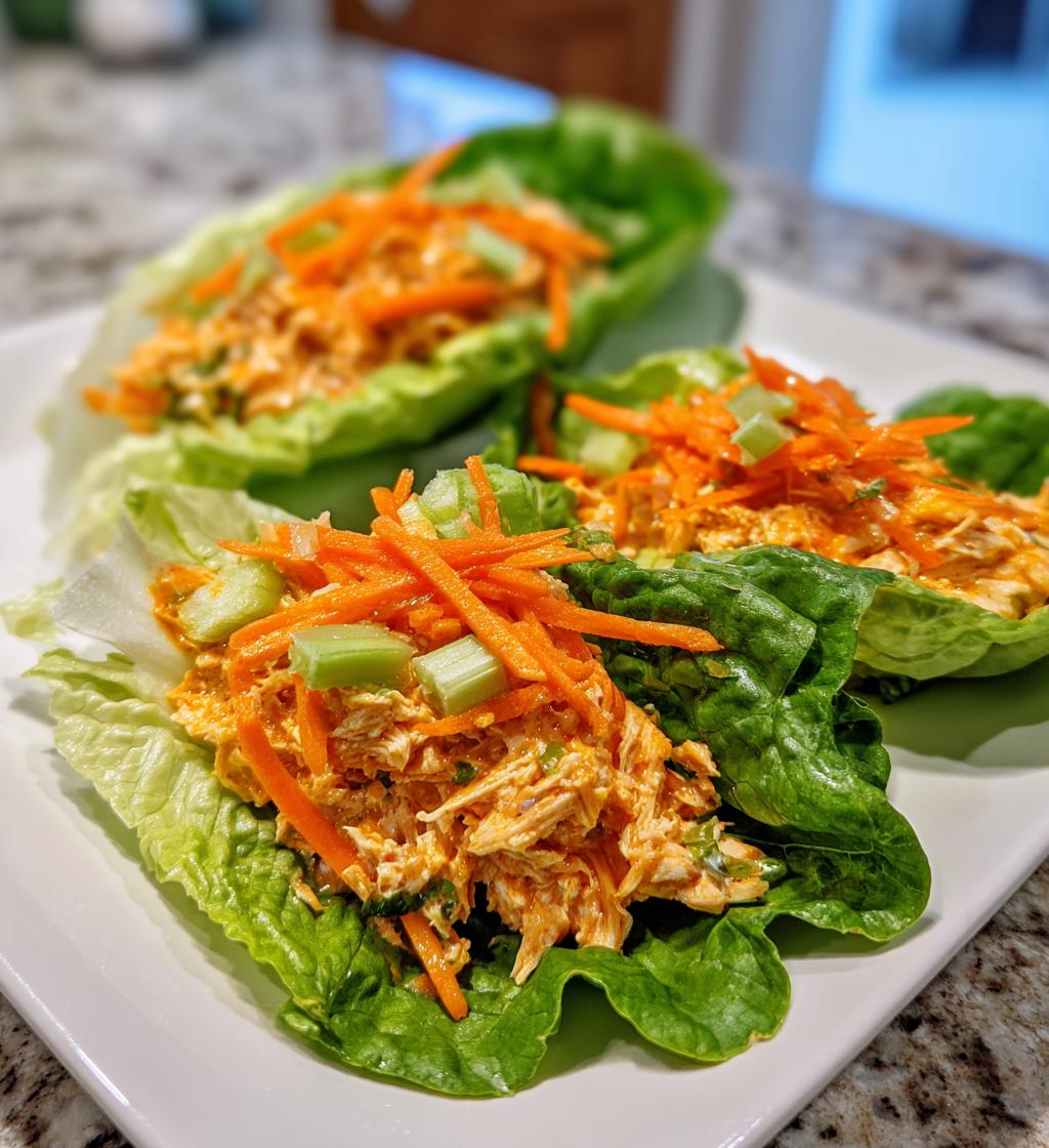 buffalo chicken lettuce wraps - detail 1