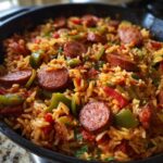 cajun sausage and rice skillet