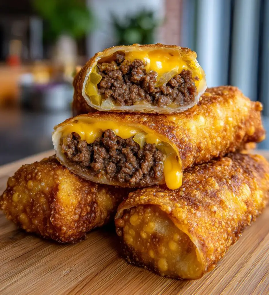 cheeseburger egg rolls