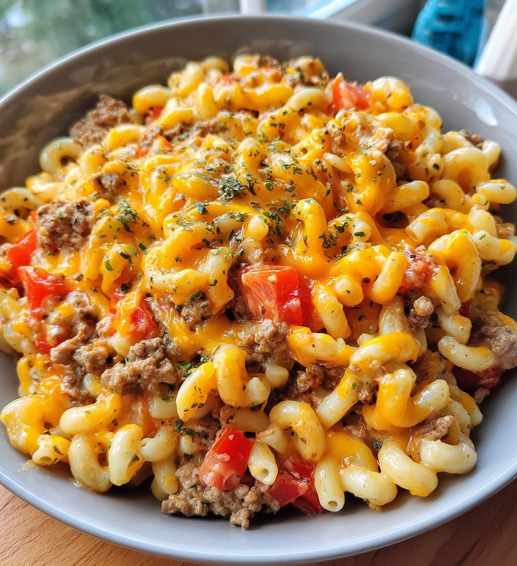 cheesy beef taco pasta - detail 1
