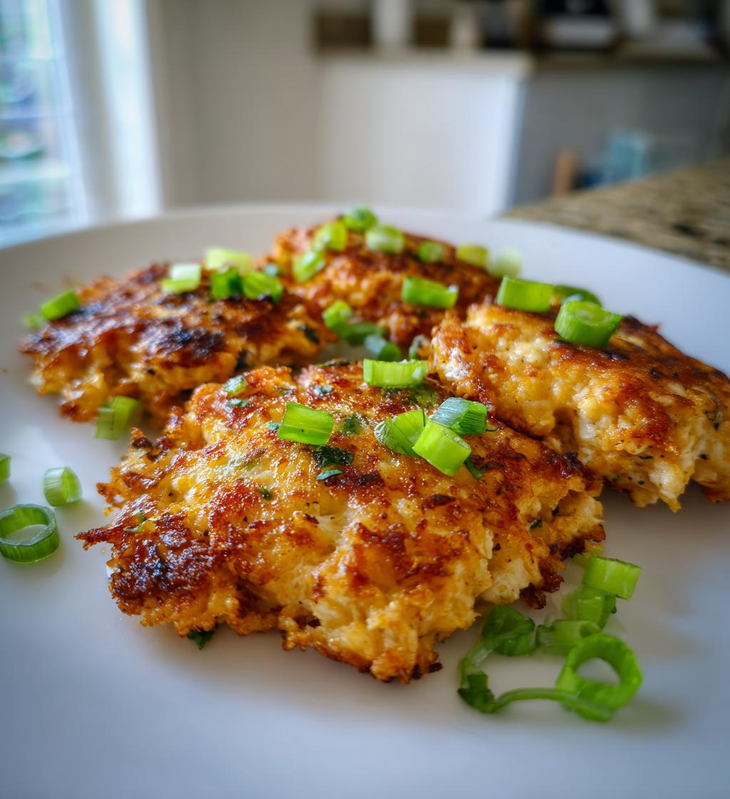 cheesy chicken fritters - detail 1