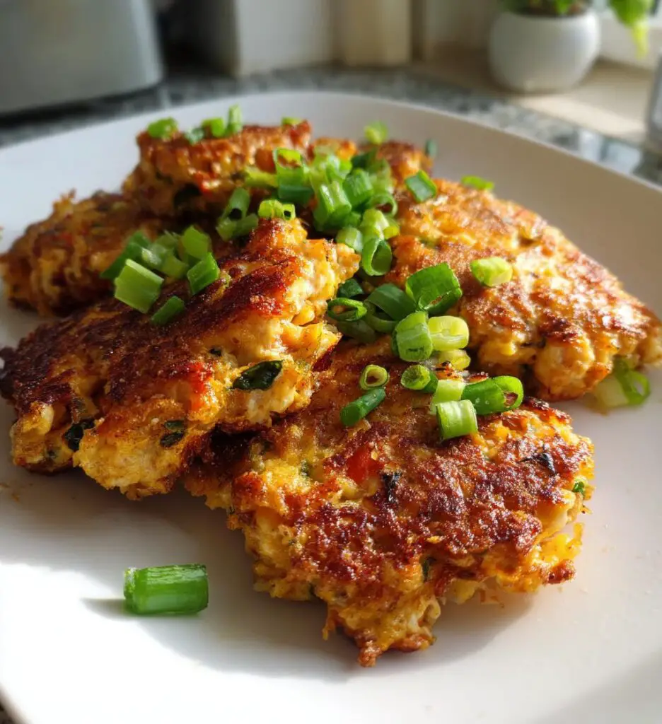 cheesy chicken fritters